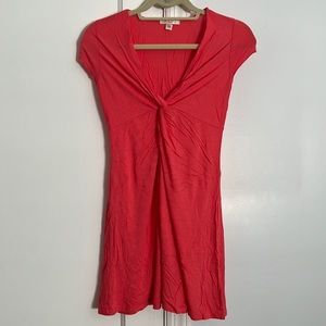 Urban Outfitters Lux coral twisted minidress size small